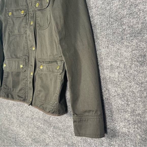 J Crew Women’s Small Green Relaxed Boyfriend Field Jacket Military Style - Picture 9 of 13